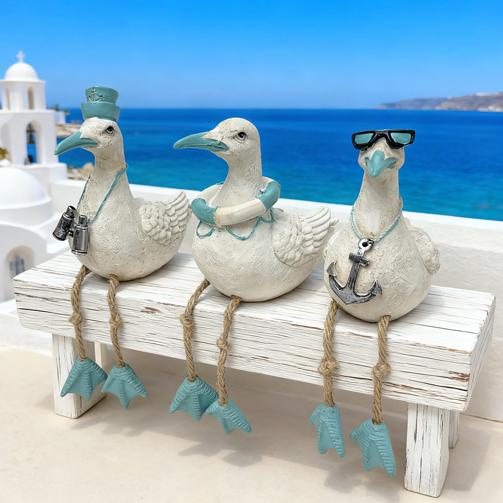 Hanging Seabird Resin Garden Ornaments