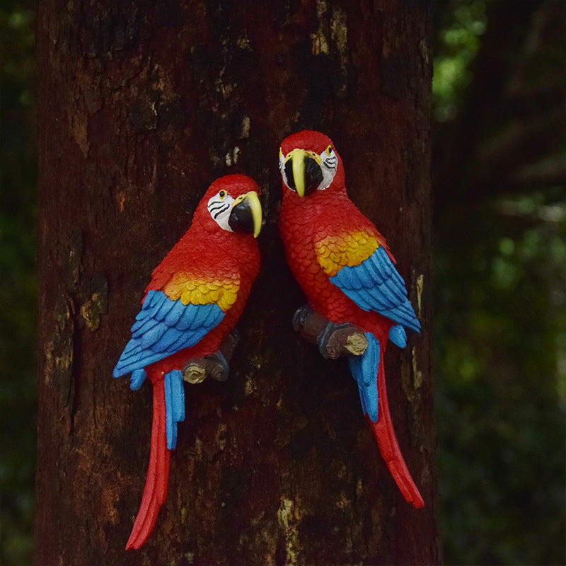 Simulated Parrot Bird Model Home Garden Ornament
