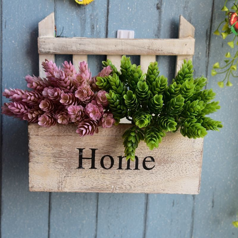 Pastoral Hanging Wall Hanging Flower Pot Flower Rack Wall Decoration Decoration Creative Hanging Flower Basket Wall Hanging Wall Decoration Flower Rack Pot