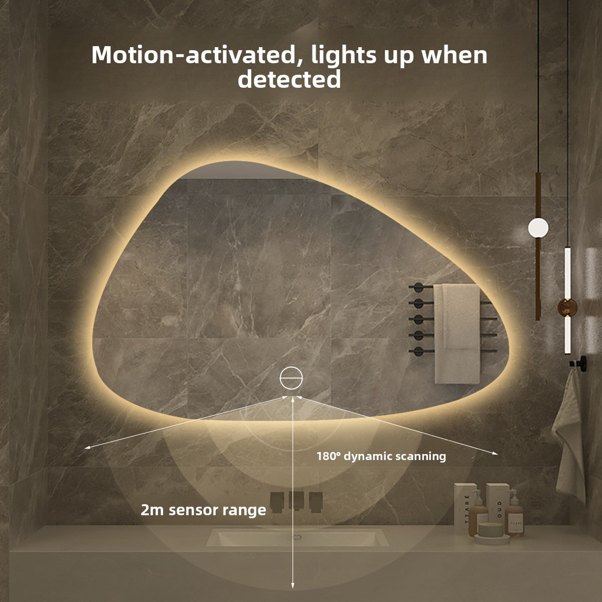 Smart LED Bathroom Mirror with Touch Control