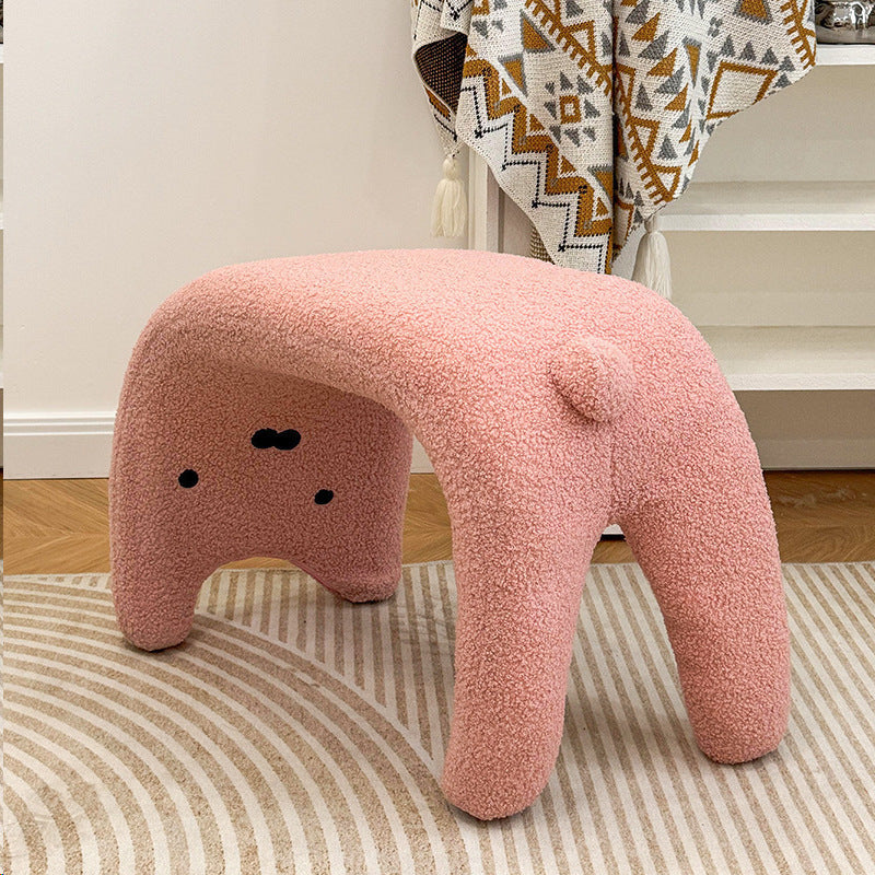 Cute Cat Design Wooden Stool