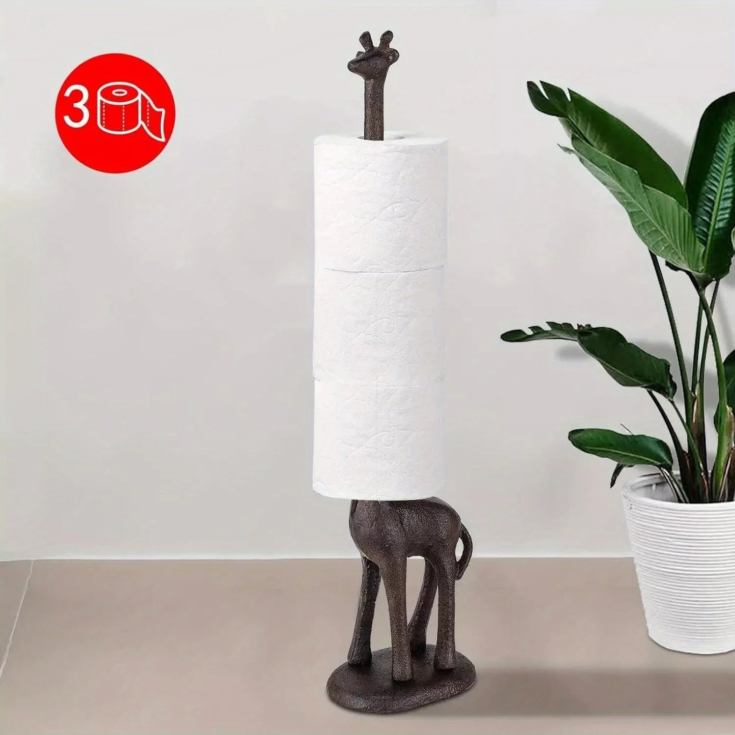 Bathroom Cast Iron Animal Toilet Paper Holders Free Standing Novelty Roll Holders