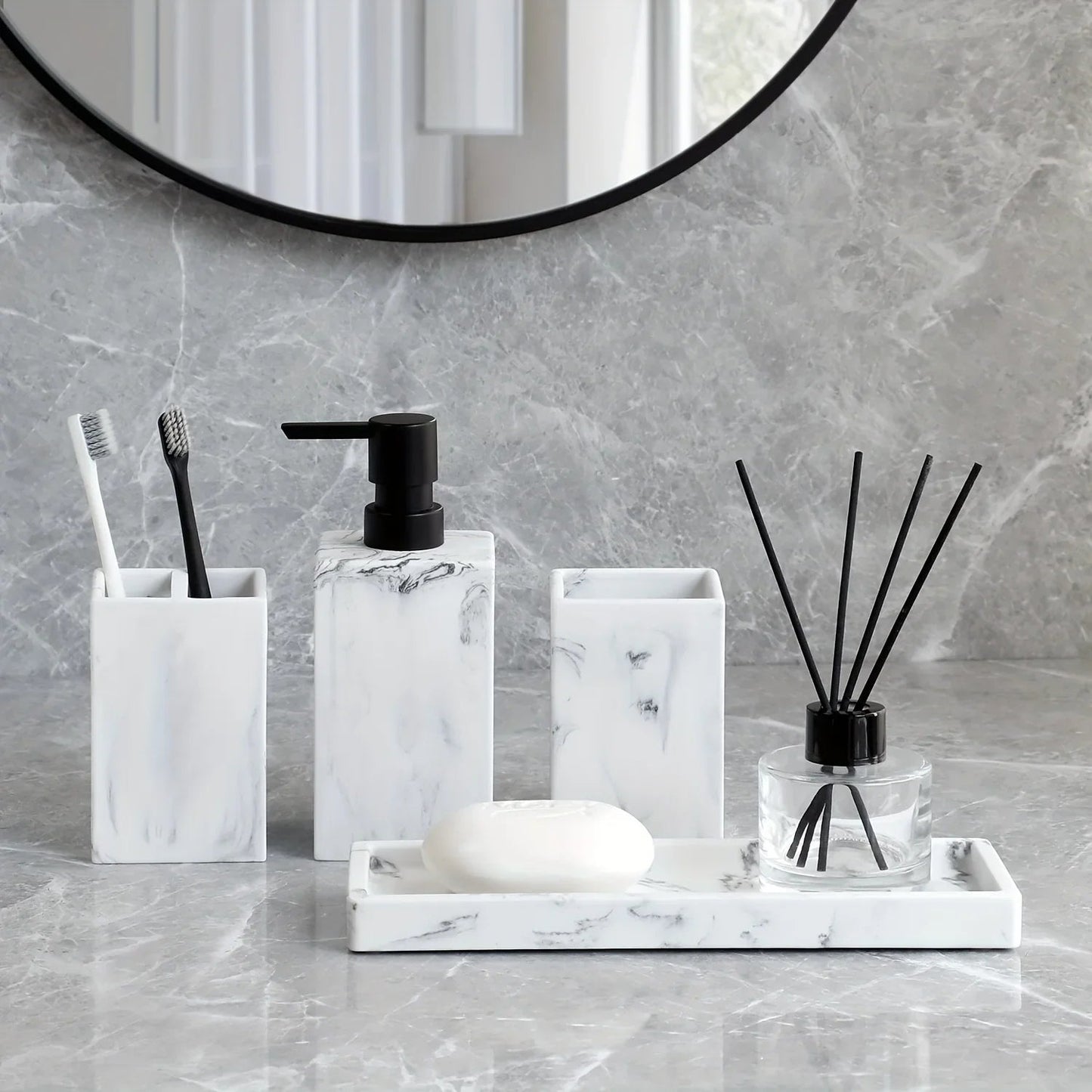 Bathroom Countertop - Marble Storage Set