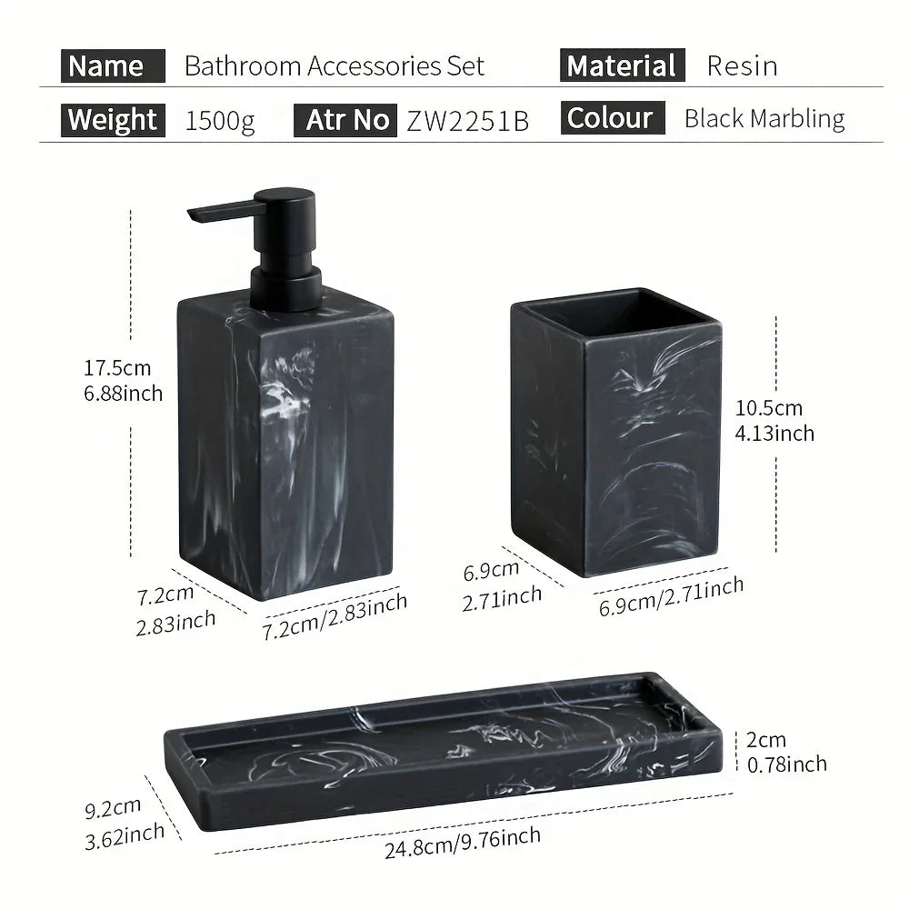 Bathroom Countertop - Marble Storage Set