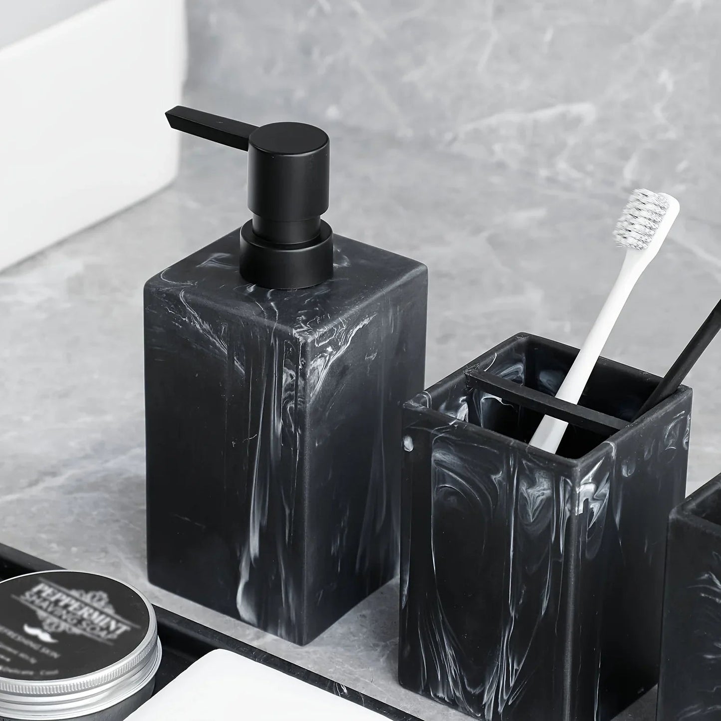 Bathroom Countertop - Marble Storage Set