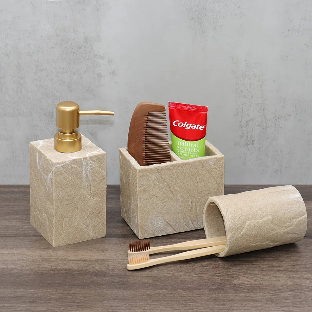 Bathroom Essentials - Creamy Beige Stone