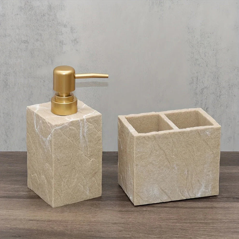 Bathroom Essentials - Creamy Beige Stone