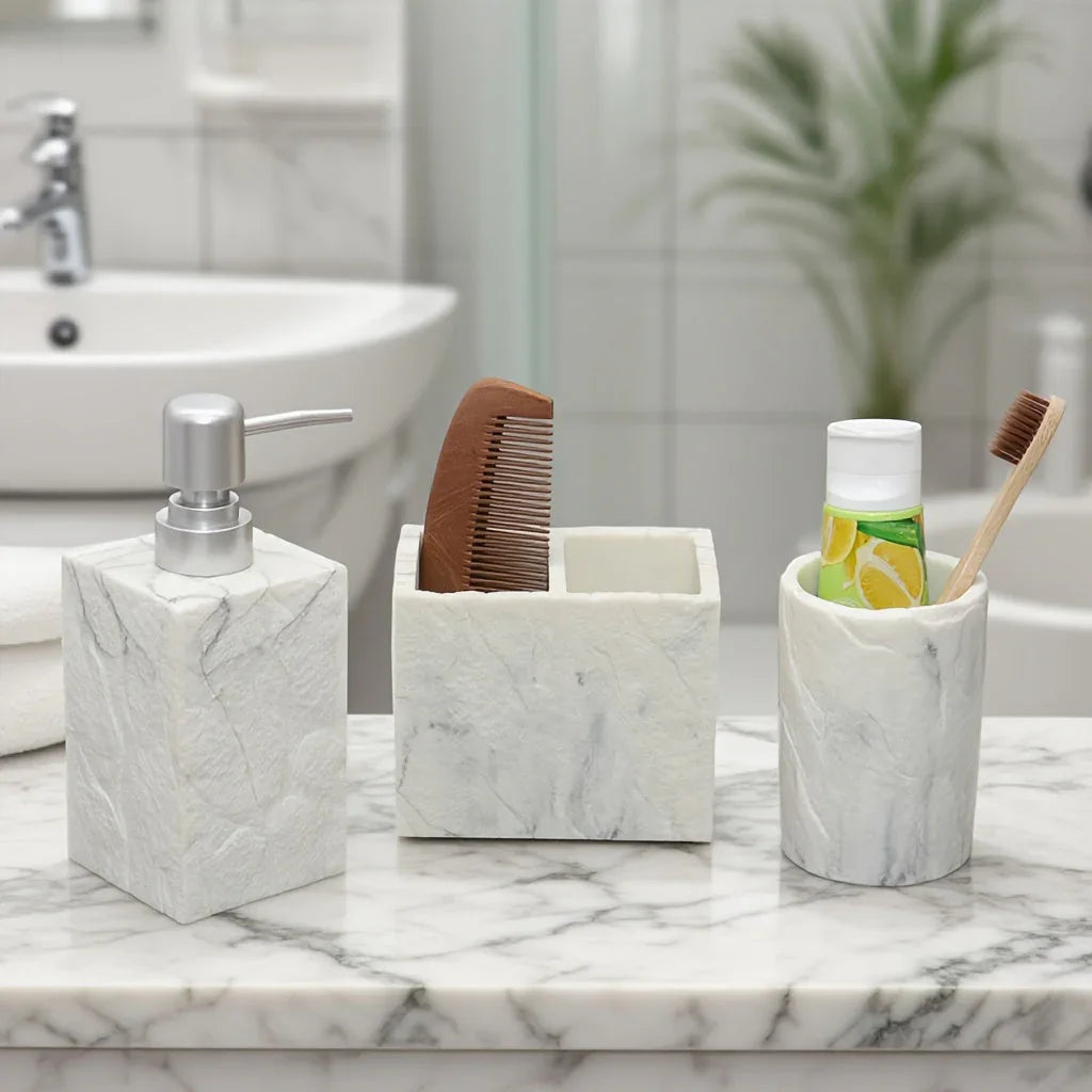 Bathroom Essentials - Creamy Beige Stone