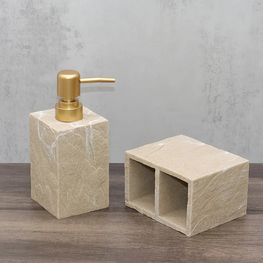 Bathroom Essentials - Creamy Beige Stone