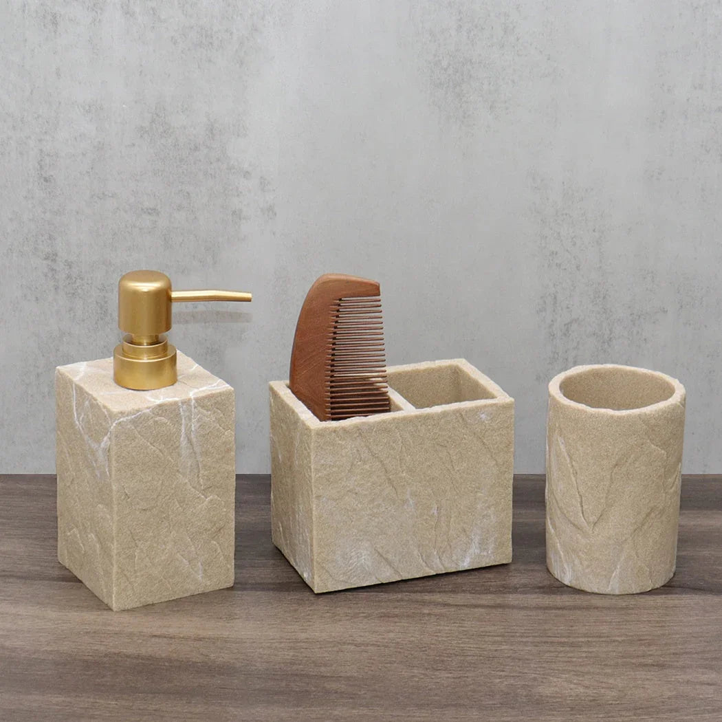 Bathroom Essentials - Creamy Beige Stone