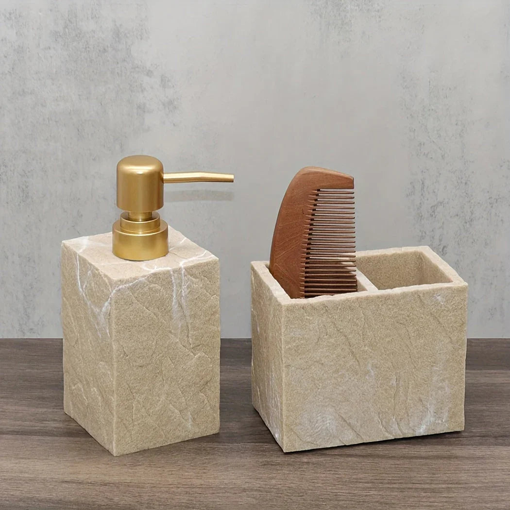 Bathroom Essentials - Creamy Beige Stone