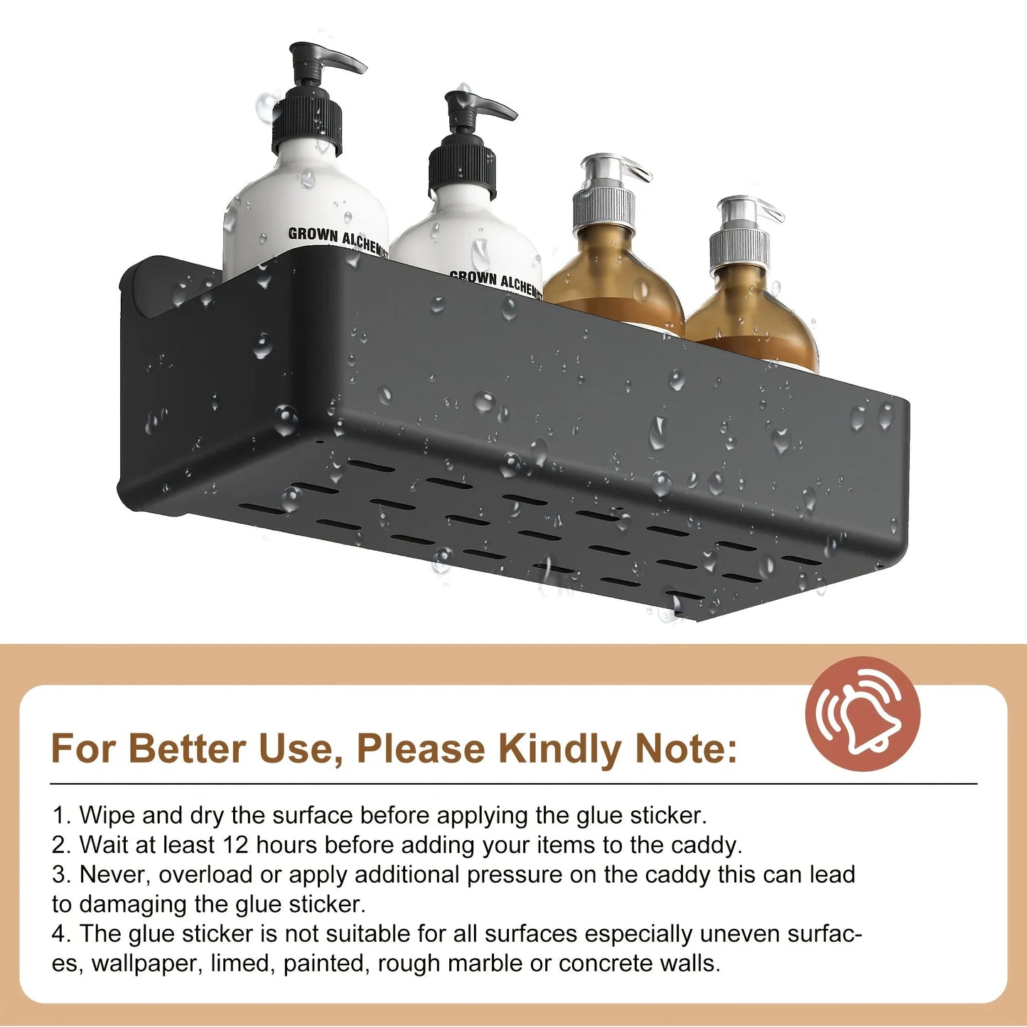 Bathroom Organizer - Wall-Mounted Stainless Steel 5-Piece