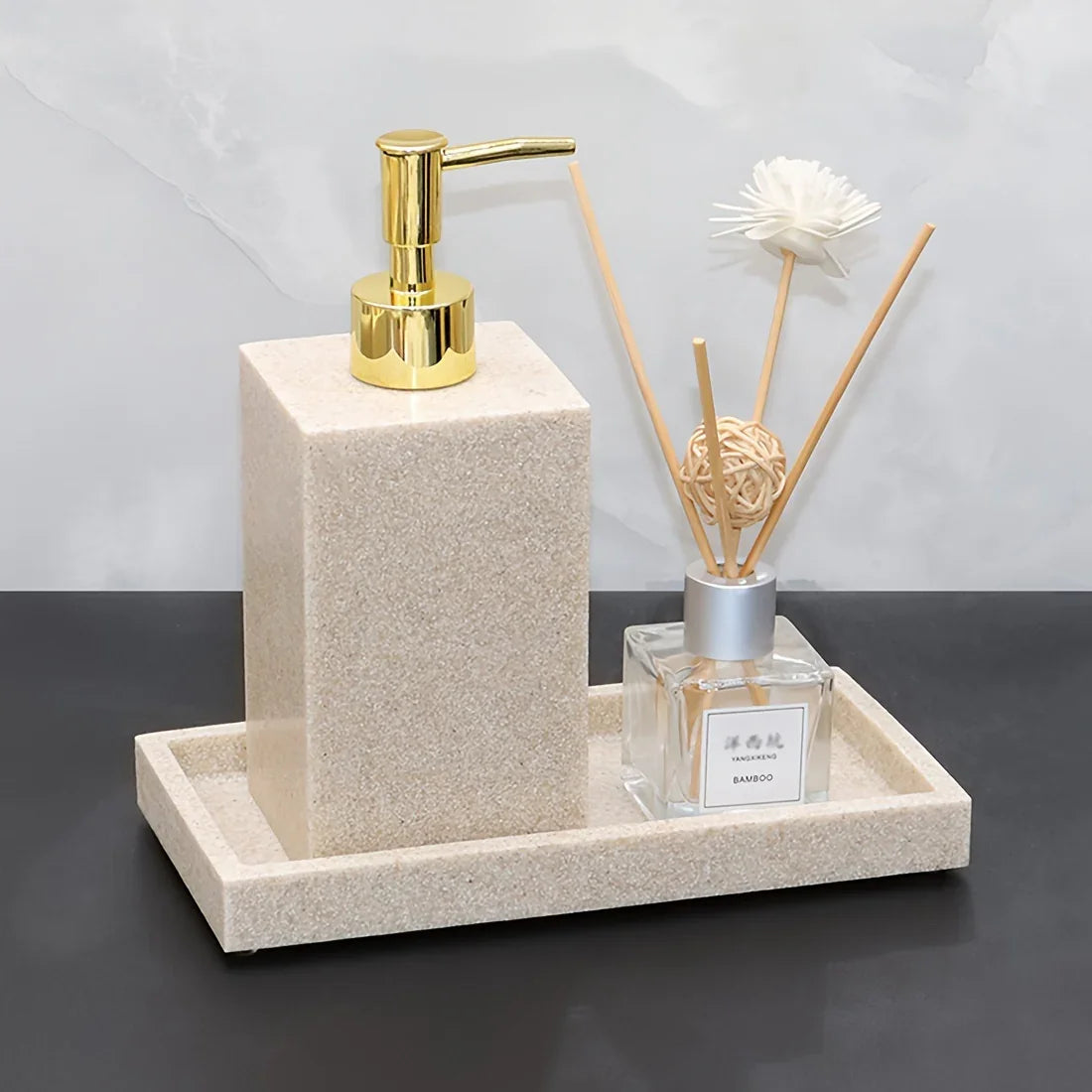 Bathroom Set - Elegant Sandstone