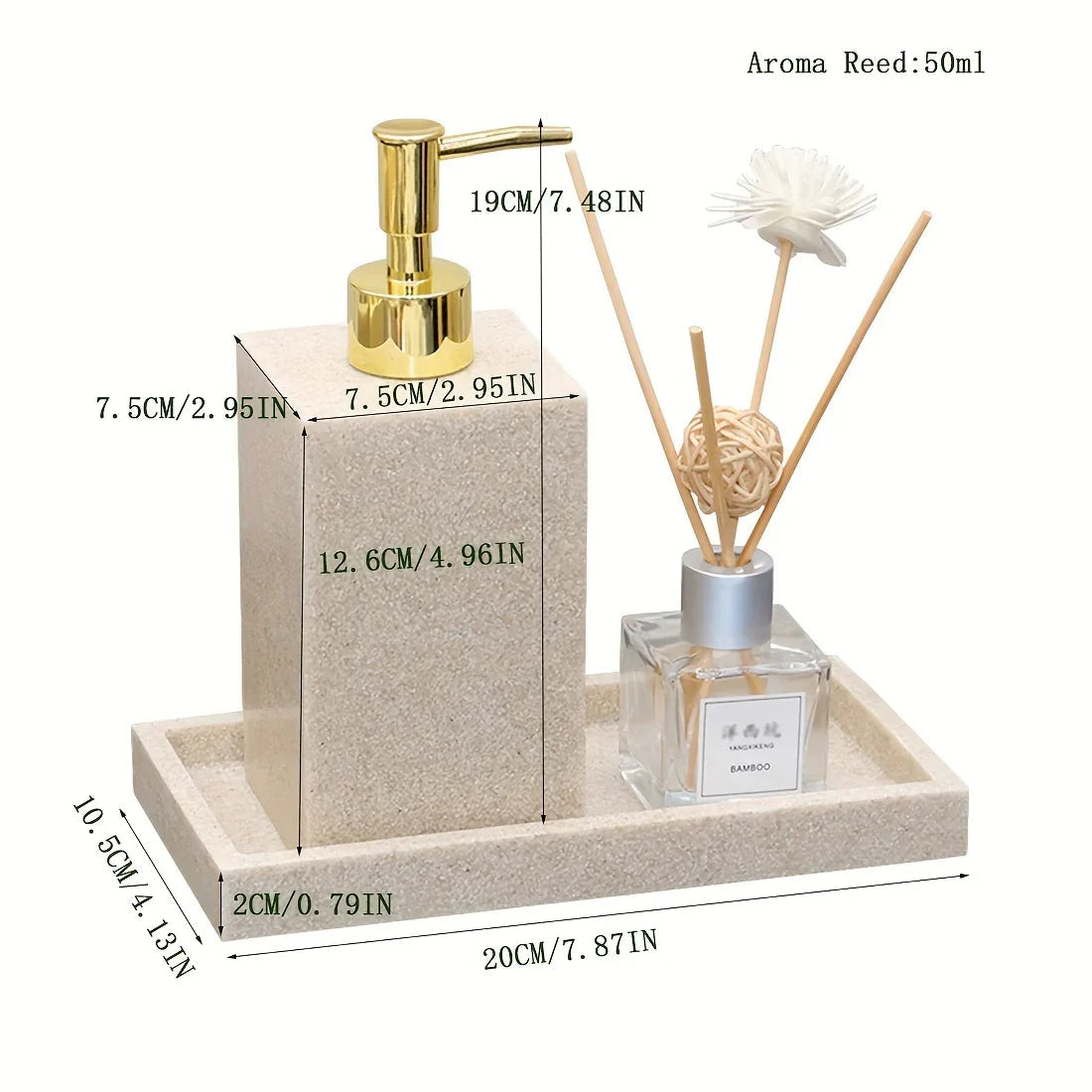 Bathroom Set - Elegant Sandstone