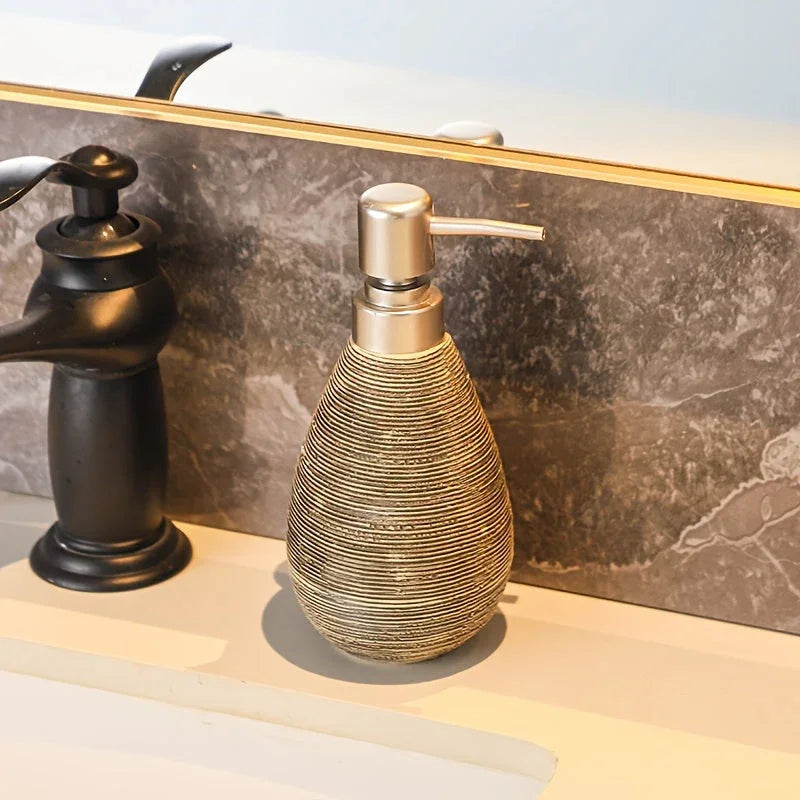 Bathroom Set - Handmade Ceramic White 5-Piece