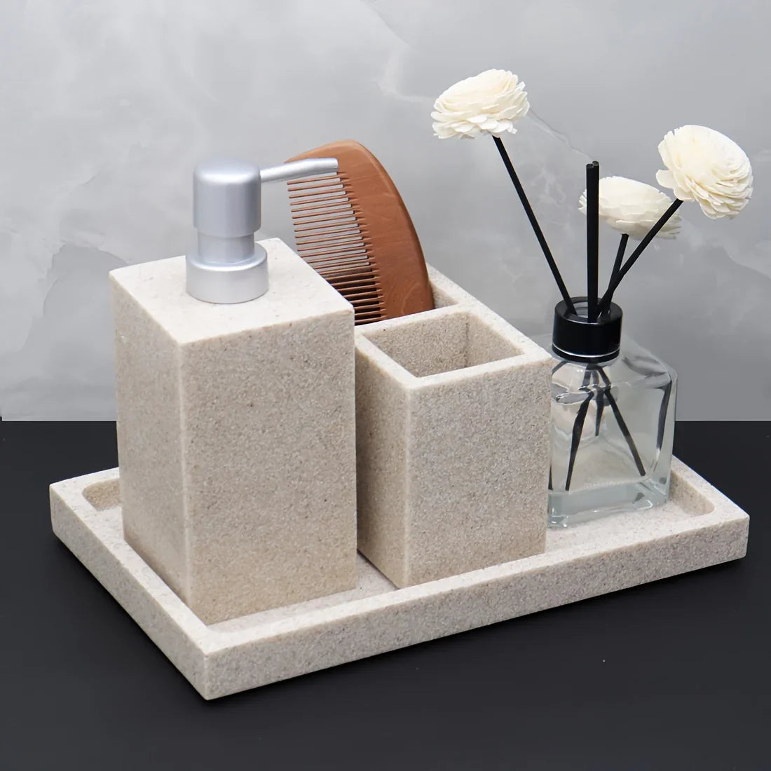 Bathroom Set - Minimalist Ceramic 4Piece