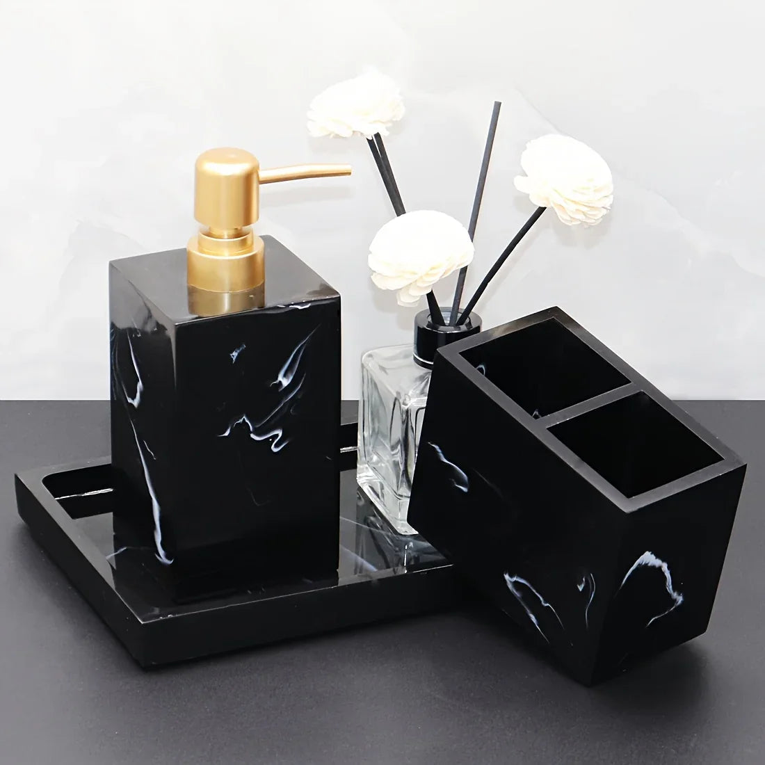 Bathroom Set - Minimalist Ceramic 4Piece