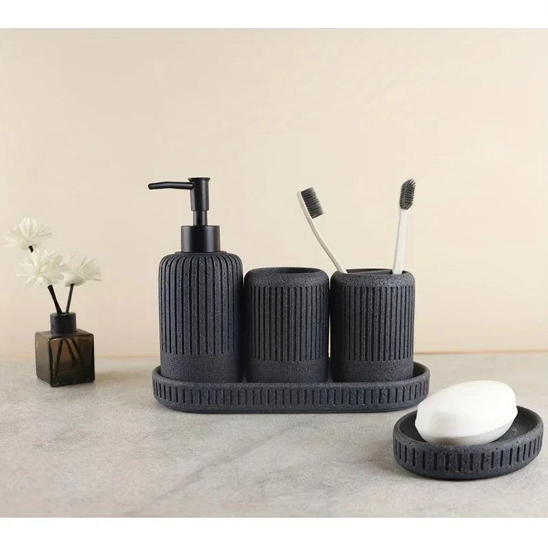 Bathroom Set - Modern Ceramic 5pcs