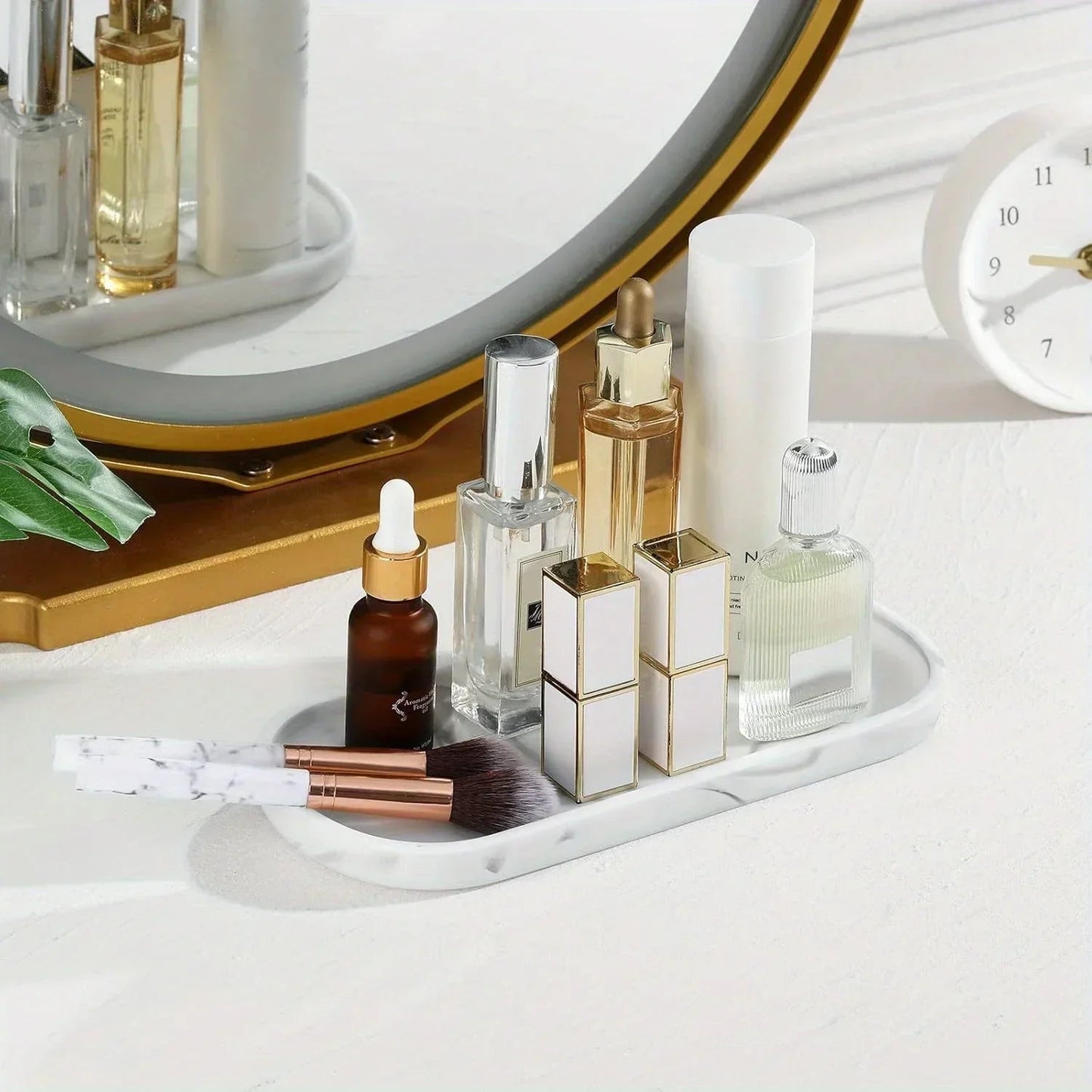 Bathroom Tray - Marble Pattern 25.4cm