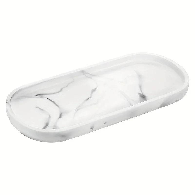 Bathroom Tray - Marble Pattern 25.4cm