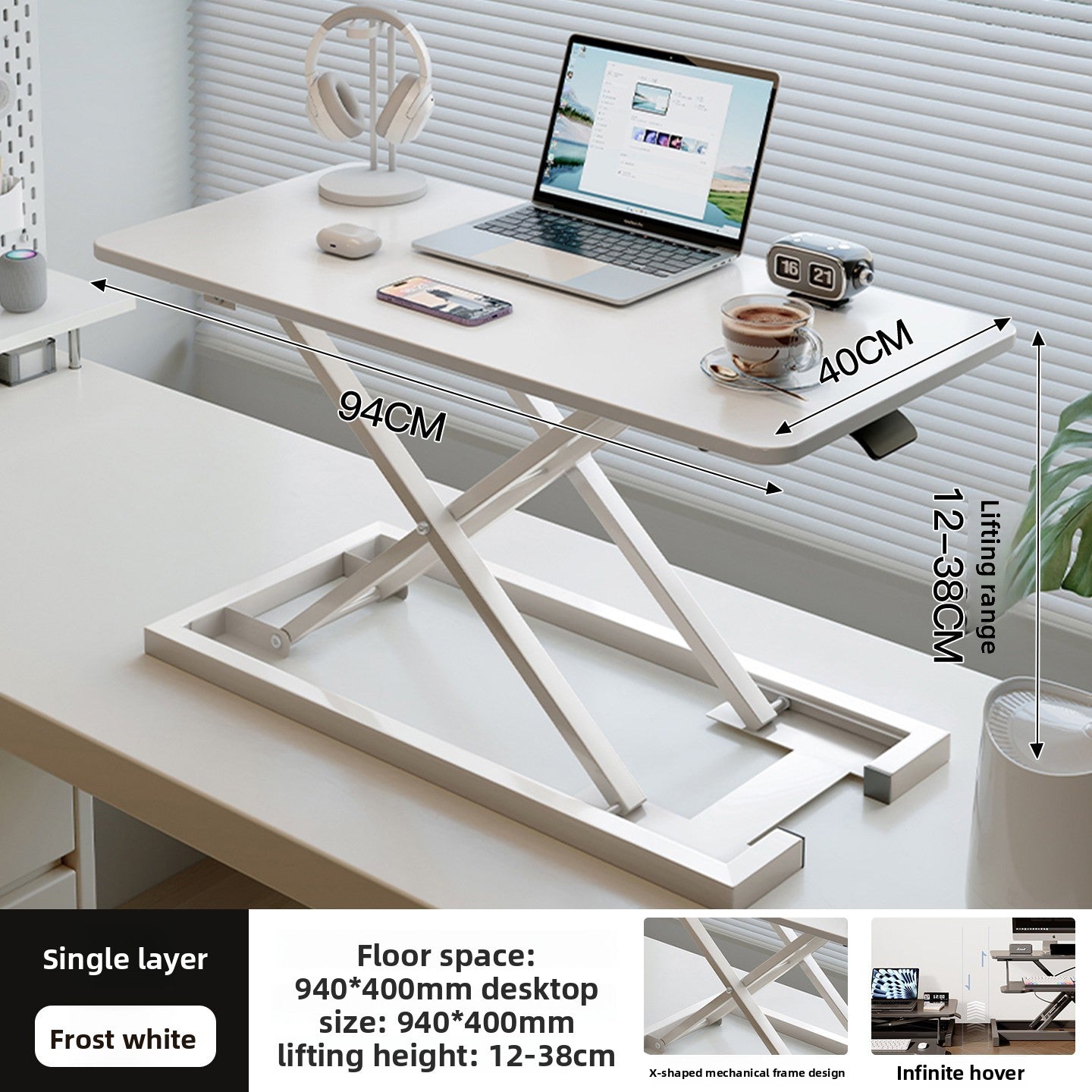 Height Adjustable Desktop Riser Stand