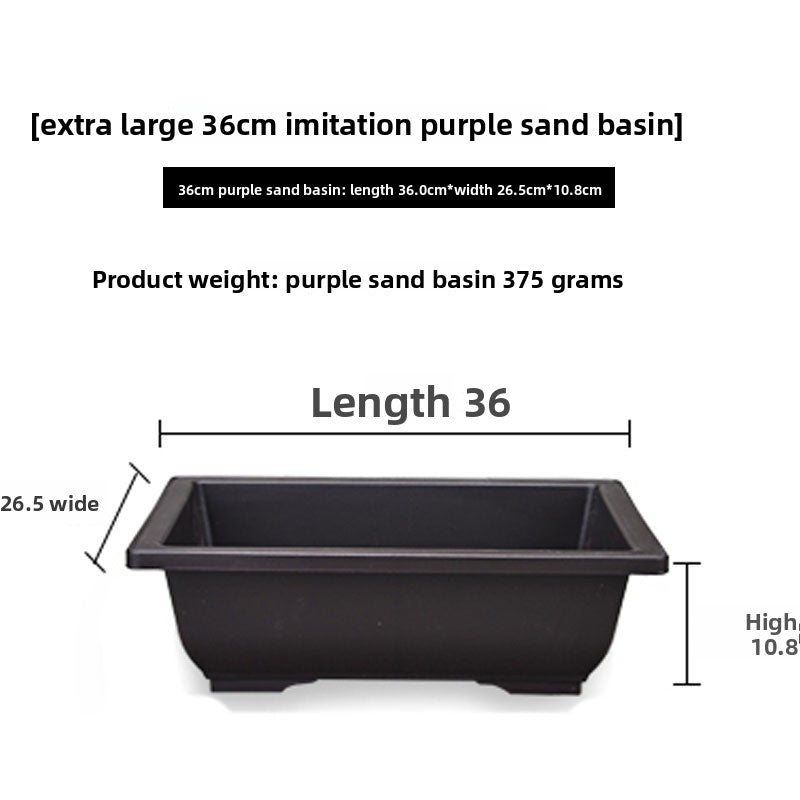 Plastic flower pot for succulent plant cultivation