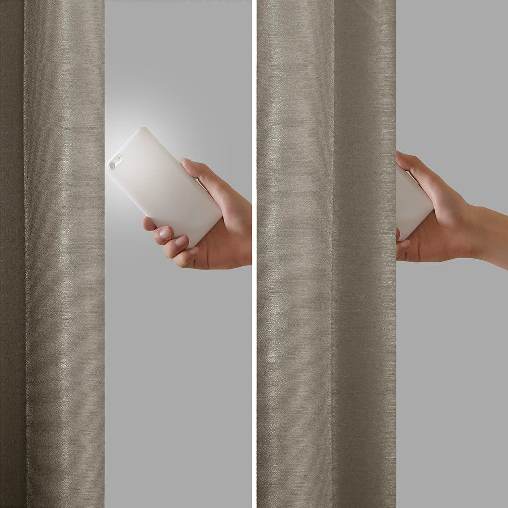 Twist Tab Total Blackout Window Curtain Panel Pewter 50x84"