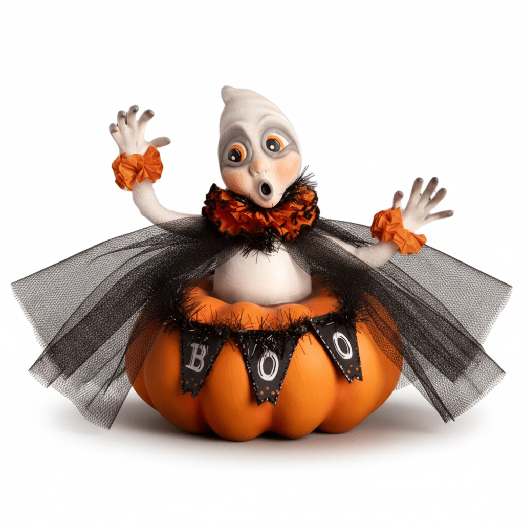 Binx Boo Ghost Halloween Decor by Bethany Lowe Designs