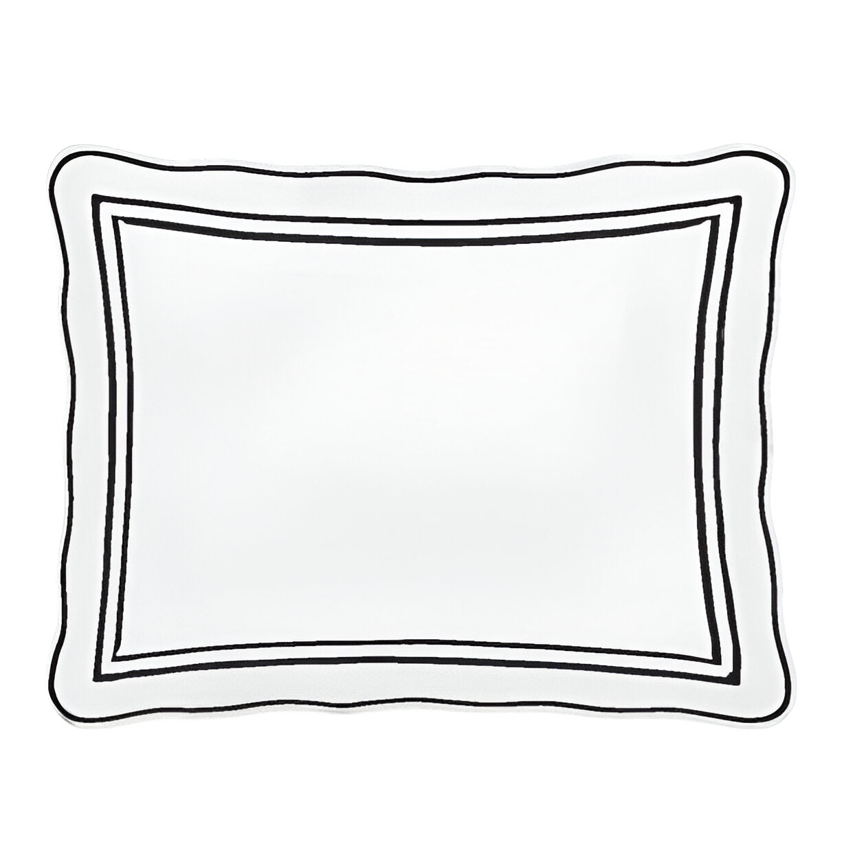 400TC Wavy Embroidery & Border Cotton Sateen Solid Duvet Cover Set