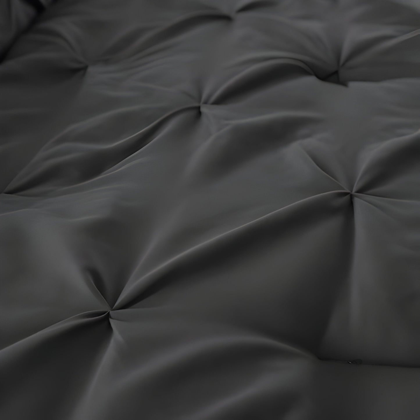 400TC Cotton Pintuck Sateen Solid Duvet Cover Set