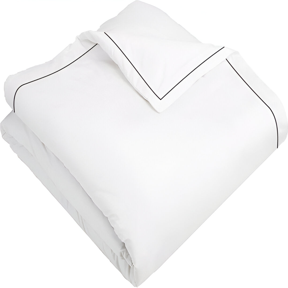 400TC Cotton Single Edge Embroidery Sateen Solid Duvet Cover Set