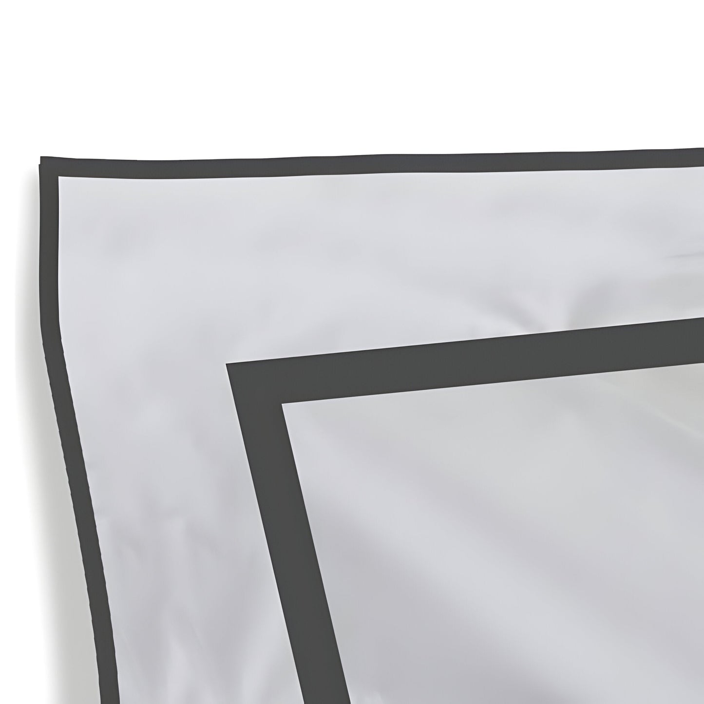 400TC Embroidery & Border Cotton Sateen Solid Duvet Cover Set