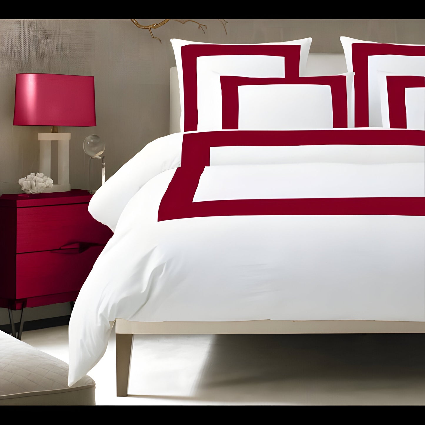 400TC Cotton Sateen Border Frame Duvet Cover Set