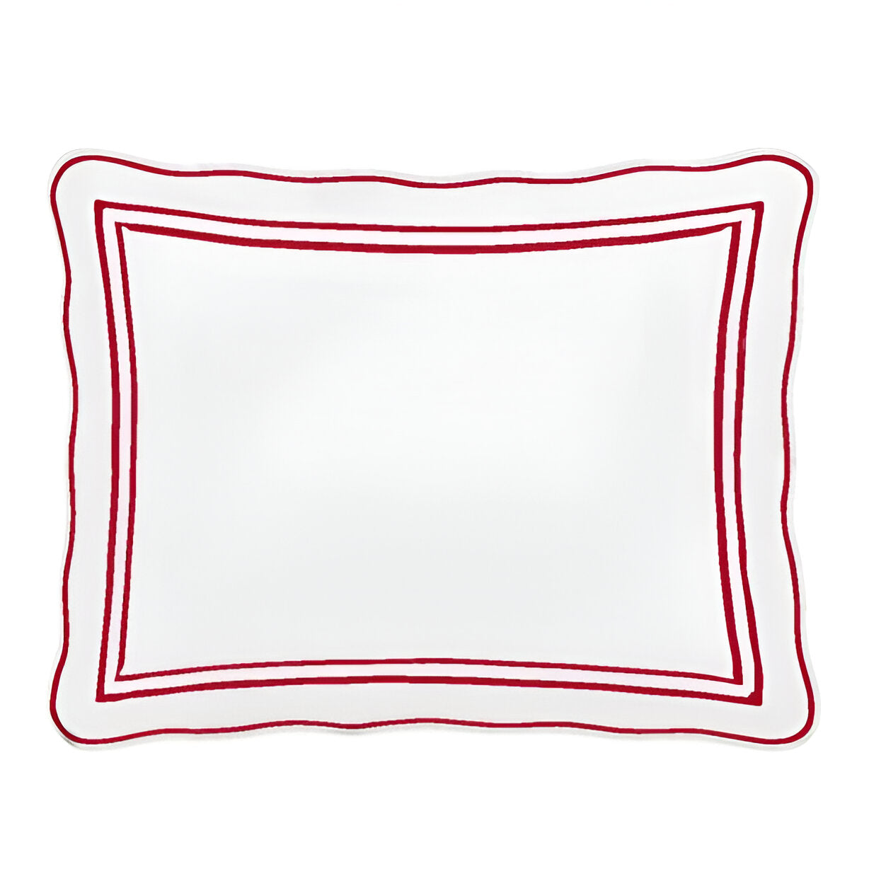 400TC Wavy Embroidery & Border Cotton Sateen Solid Duvet Cover Set