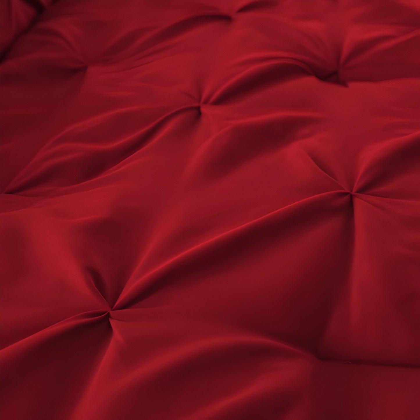 400TC Cotton Pintuck Sateen Solid Duvet Cover Set