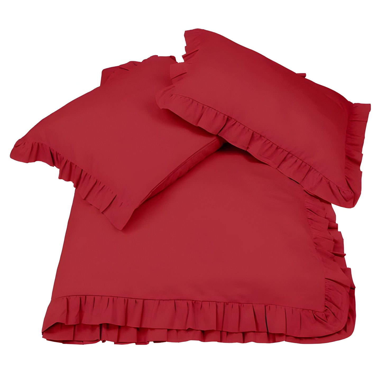 400TC Cotton Sateen Ruffle Duvet Cover Set