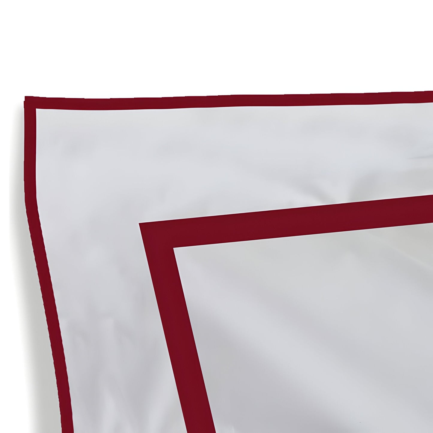 400TC Embroidery & Border Cotton Sateen Solid Duvet Cover Set