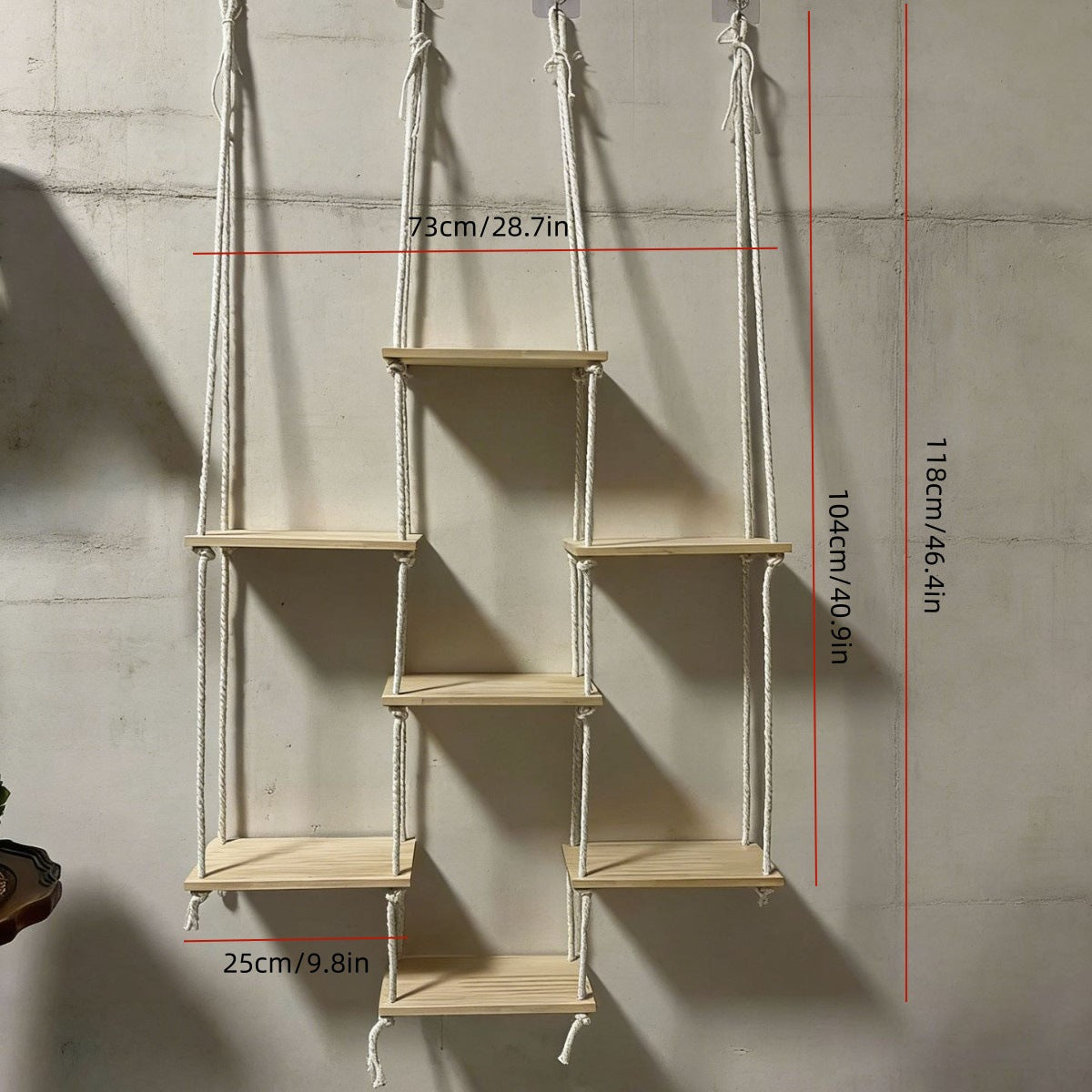 Bohemian Hand-Woven Wall Storage Rack