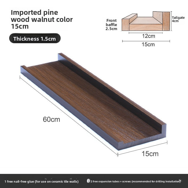 Nordic Solid Wood Wall Shelf