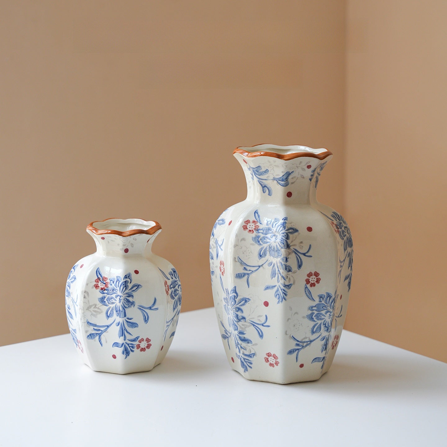 Medieval Style Blue and White Porcelain Vase