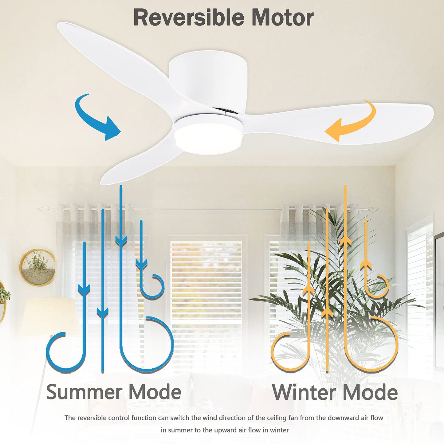 Remote Controlled LED Ceiling Fan with Light