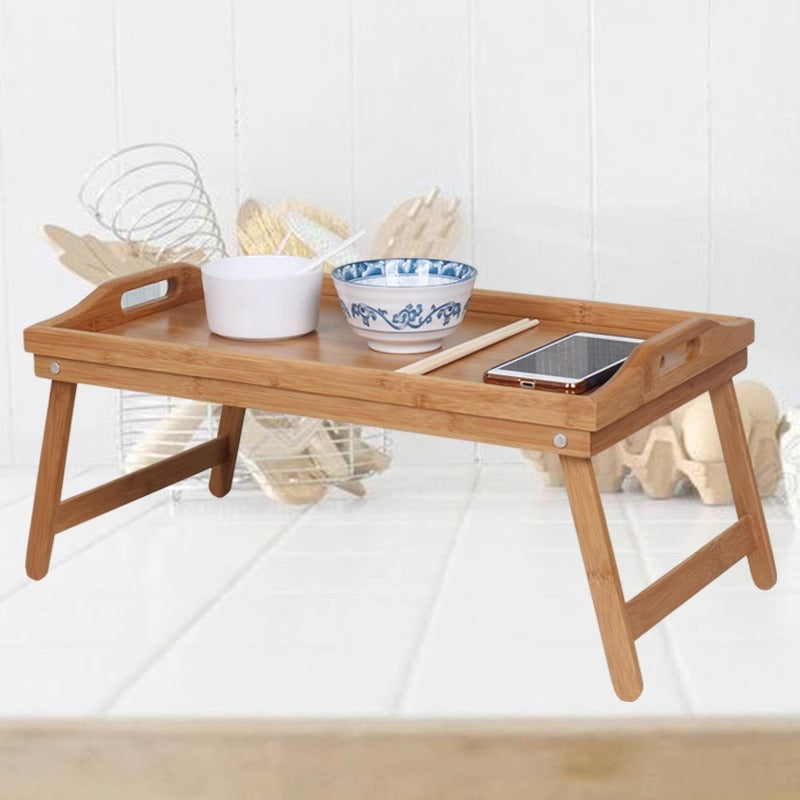 Fruit Tray Table with Bamboo Tray