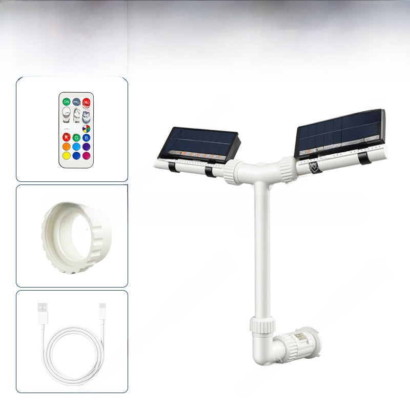 Wireless Solar Dual-Head Fountain with Bracket