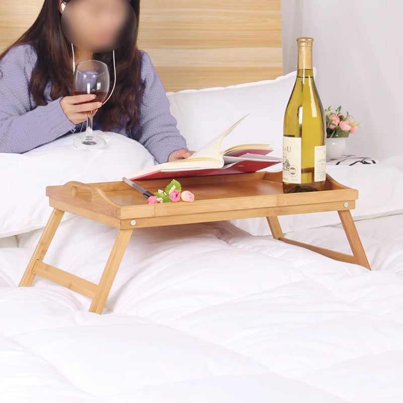 Fruit Tray Table with Bamboo Tray