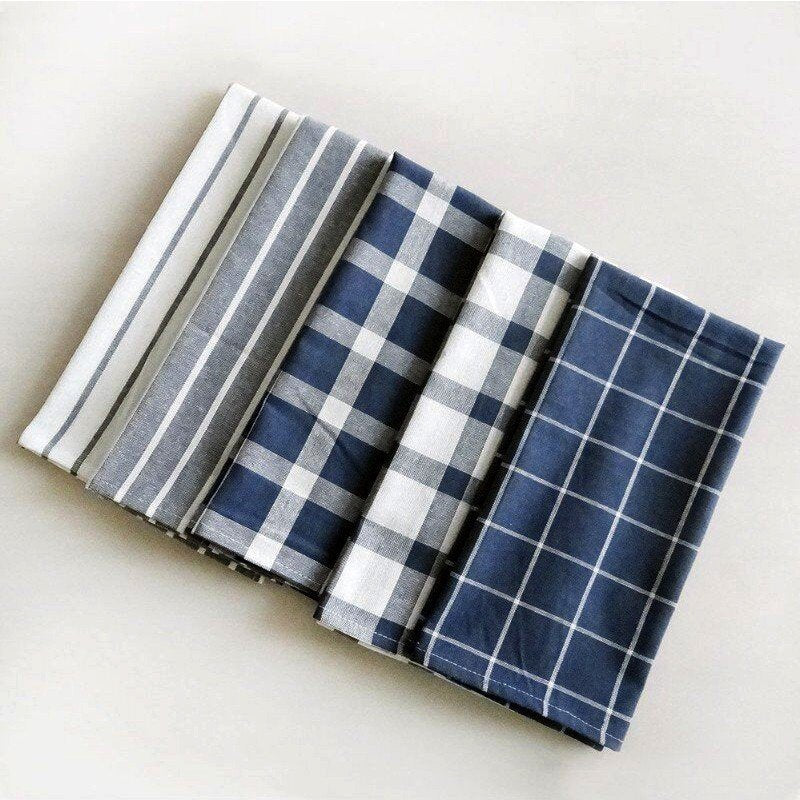 Mediterranean Blue Cotton Kitchen Towel