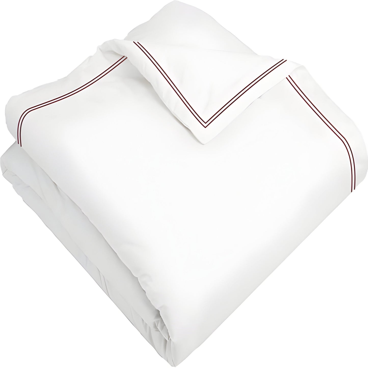 400TC Cotton Double Edge Embroidery Sateen Solid Duvet Cover Set