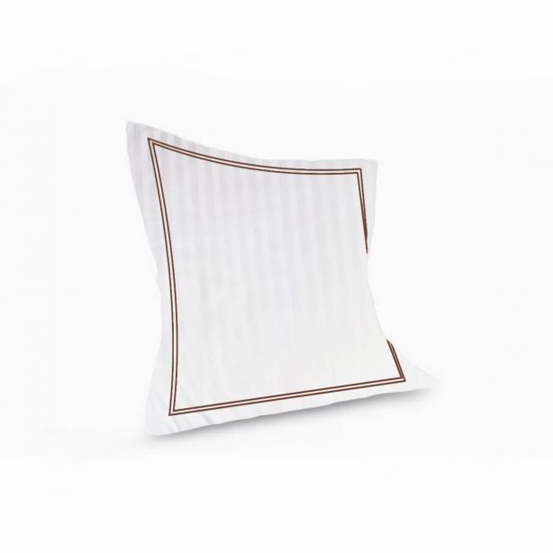 400TC Cotton Double Edge Embroidery Sateen Stripe Duvet Cover Set