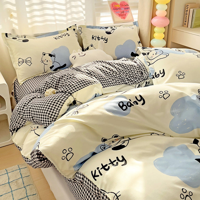 Pure cotton bed set of four pieces