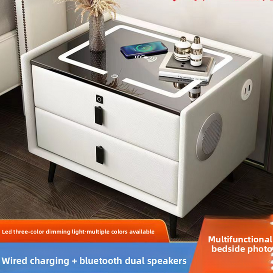 Multifunctional Smart Bedside Table with Wireless Charging