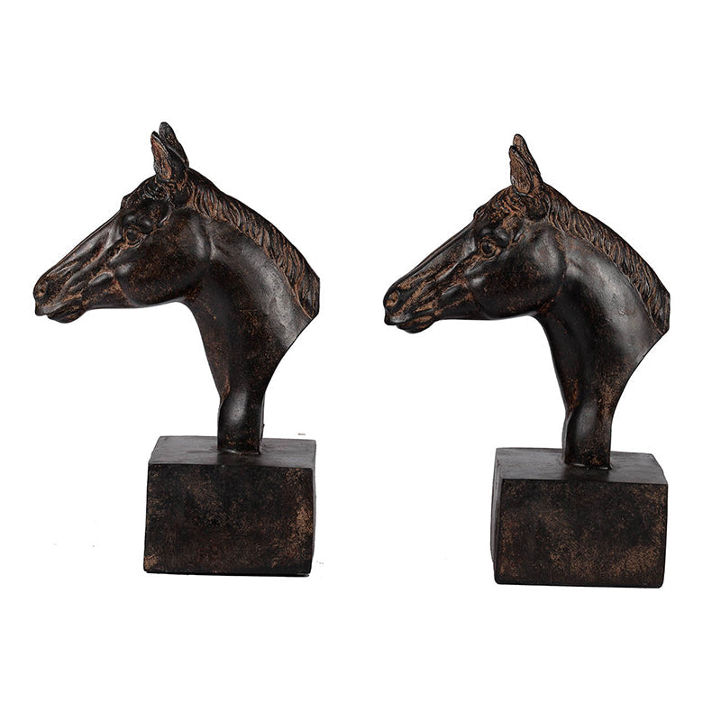 S/2 5.1x4x8" Horse Bookends